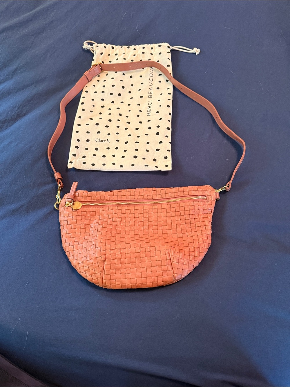 Clare V Grande Fanny Crossbody Bag in Rose Clay - color no longer available!